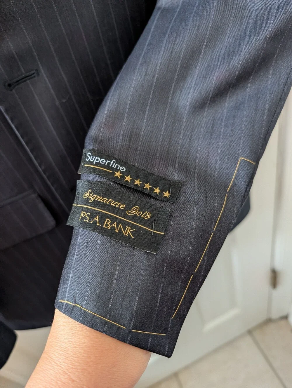 Jos. A. Bank Charcoal Pinstripe Suit Jacket